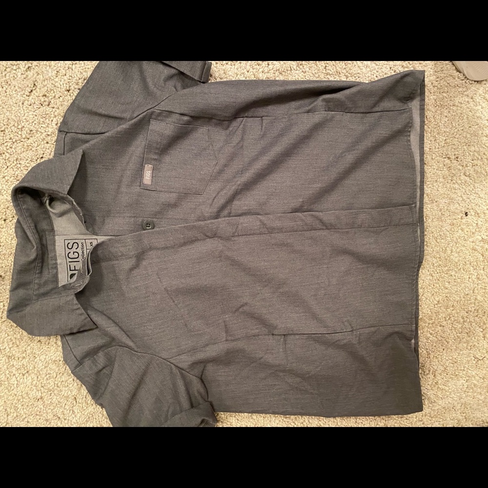 Figs Pilar graphite scrub top